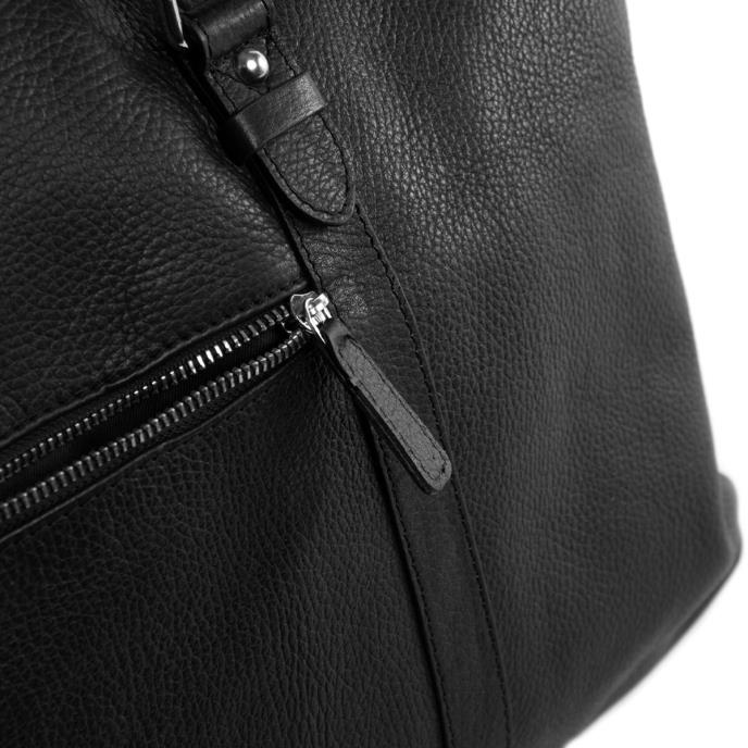 totes® Genuine Leather Weekender Bag Black Extra Image 3